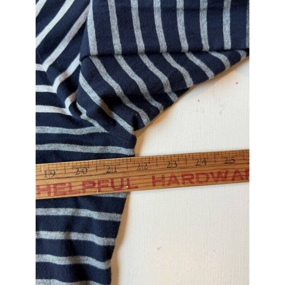 Boden Breton Striped Long‎ Sleeve Cotton Shirt Black Gray Size 14 - Picture 7 of 9